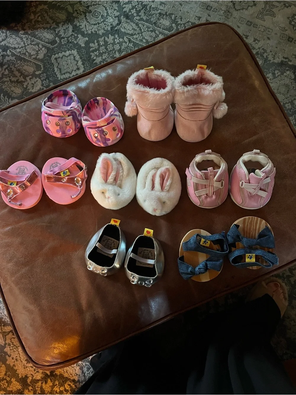 Build-A-Bear Pink & Blue Baby Shoes Lot
